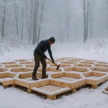 『山の中にミツバチの巣箱のようなデザインの家を建ててみた』の画像
