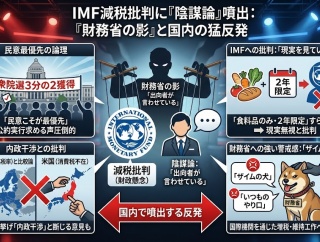 国際通貨基金が対日経済審査の結果を発表「政府当局は消費税の減税をやめろ」ただの内政干渉で草