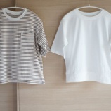 『50代の半袖Tシャツ1枚は無理？無印良品で五分袖Tシャツ買ってみた』の画像