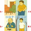 へやがせまい・ずぼんがきつい・にくがかたい・さむさにつよい