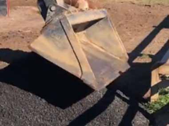 重機が地面をならしていた。オラオラオラぁ～！ → パワー系の動物が手伝っているんだが…