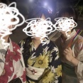 【夏といえば浴衣と花火】娘が友達と近所の公園で手持ち花火を楽しみました♬