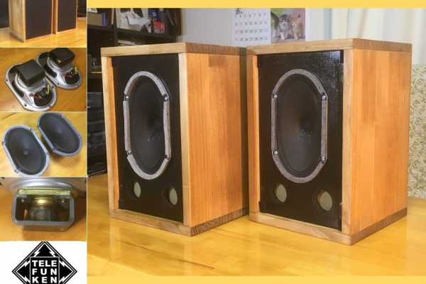Telefunken 純正18×26㎝究極ユニットシステム伝説のサウンド ペア! 西独Telefunken 18×26㎝ 究極フルレンジ+スーパーTW システム_