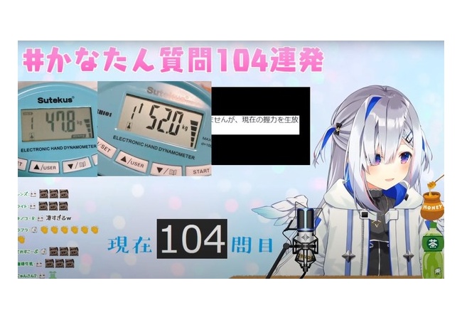 女性VTuber、握力が男性平均を上回る