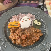 【レシピ】ルウなしで作るスパイスカレー。　と　献立。と　かわいい帽子。
