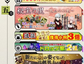 2026年5月の予定公開！遠征獲得資源2倍CP！新たな極！江戸城！