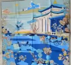 絹100％のシルクツイル素地に、フルカラープリントのスカーフのオリジナル生産🌟大好評承り中_2026.05.13