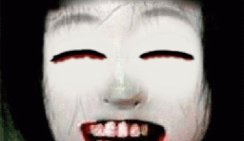 怖い画像、目閉じて笑わせたら怖くない説