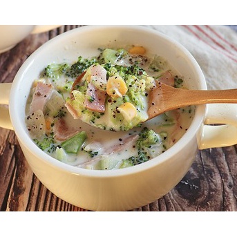 「インフルエンザAB制覇」という不条理な実績解除と、味噌を隠し持ったスープの話。ブロッコリーのコーンクリームスープ