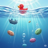 『【自学ネタ】どうして浮かぶ物と沈む物があるの？水にかくれた不思議を探ろう！【学年フリー】』の画像