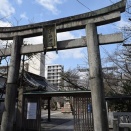 天孫神社とJR大津駅