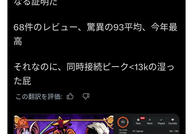 メタスコア最高点の「Mina the Hollower」さんが爆死　ゲーム記者が影響力ないことが証明されてしまう