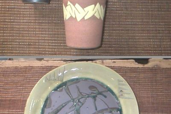 笠間 粉引花器 馬場浩二作