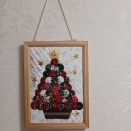 クリスマスツリーの額絵キルト