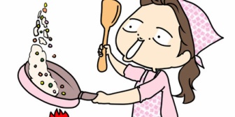 朝、妻がお弁当を作っていた。チャーハンを炒めていたけど、昼に弁当箱のフタを開けたら…