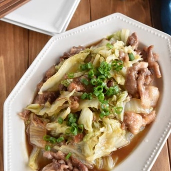 とろとろ白菜と豚こまの生姜焼き