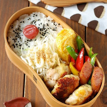チキンチーズの丸め焼き弁当【平和～】
