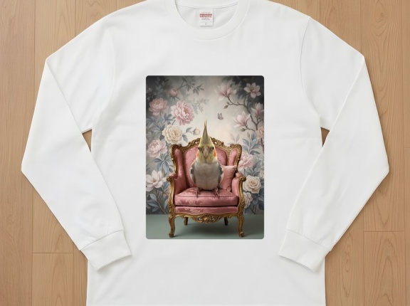 オカメインコのルネサンス肖像画長袖Tシャツができました！