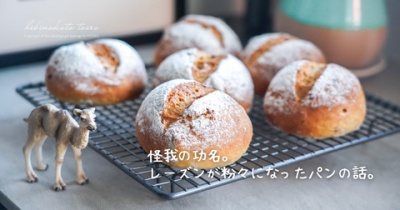 怪我の功名。レーズンが粉々になったパンの話。