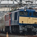 EF64+EF81重連で上野へ向かう　カシオペア紀行を撮影