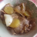 豚バラと玉ねぎとさつまいもの甘辛炒め