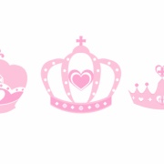 王冠のイラストフリー素材 ピンク ハートの素材屋