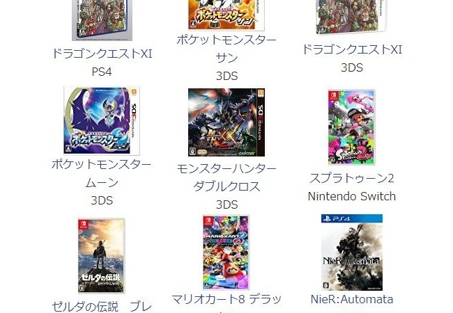 Amazonで2017年最も売れたゲームは・・・
