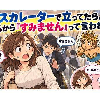エスカレーターで立ってたら、後ろから「すみません」って言われた