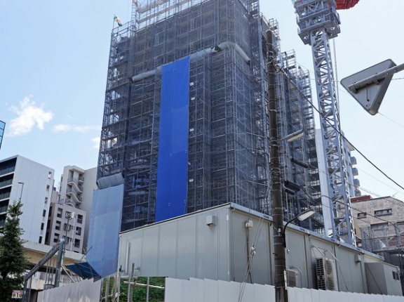 三井の地上29階賃貸タワマン「(仮称)品川区西五反田六丁目計画」の建設状況！ホテルルートイン五反田跡地で26年10月竣工予定（2025.8.2）