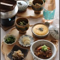 もつ煮、明太とろろ焼き、でおうち居酒屋♪