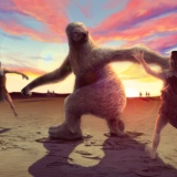 古代人対巨大ナマケモノ、死闘の様子が化石で判明