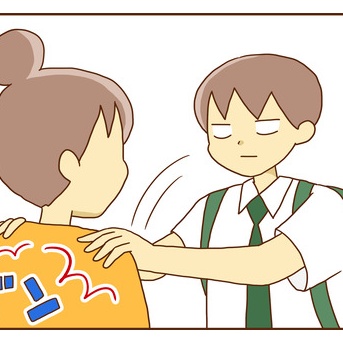 肩を叩いて伝えたかったこと