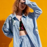 『KEITA MARUYAMA（ケイタマルヤマ） Jasmine Embroidery Stripe Shirt』の画像