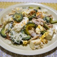 ボリュームアップ「ゴーヤ素麺チャンプル」（写真多めです）