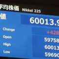 【速報】日経平均株価が一時初の6万円を突破