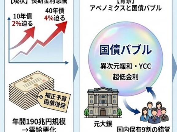 アベノミクスの生んだ国債バブルと円安バブルは崩壊するか